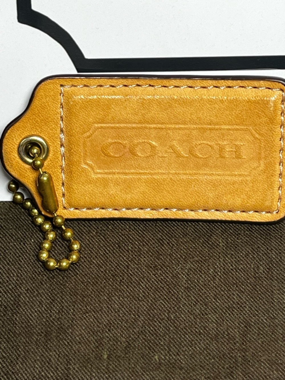 Coach 3.5” Leather Hangtag